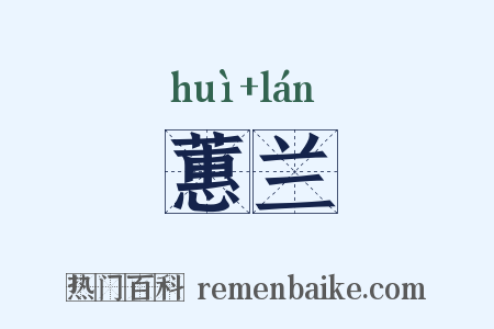 蕙兰是什么意思的图片